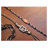 Southwestern Sterling Silver Bracelets (some with semi-precious stones)