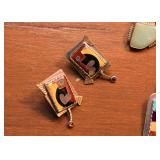 Southwestern Earrings with Sterling Silver & Semi-Precious Stones