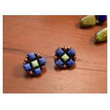 Southwestern Earrings with Sterling Silver & Semi-Precious Stones by DON LUCAS