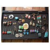 Southwestern Jewelry - Sterling Silver Earrings with Turquoise and/or Semi-Precious Stones