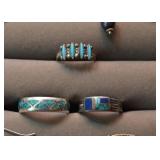 Southwestern Rings - Sterling Silver, Turquoise / Semi-Precious Stones