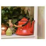 Red Enamelware Kettle, Kitchenware