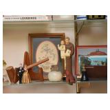 Religious Figurines, Vintage Wedding Cake Topper, Table Lighter, Postcards