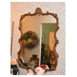 Antique Gold-Tone Framed Wall Mirror