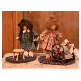 Primitive Wood Dolls / Figures
