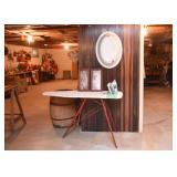 Ironing Board, Iron, Enamel Wash Tub