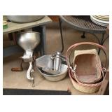 Vintage Kitchen Grinder, Baskets