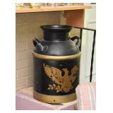 Painted Milk Can with Eagle