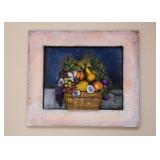 Ceramic 3-D / Relief Still Life Wall Hanging