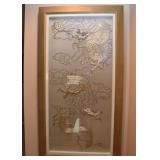 Chinese Dragon Textile / Embroidery Artwork, Framed