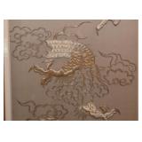 Chinese Dragon Textile / Embroidery Artwork, Framed