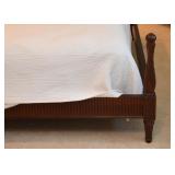King Size Bed with Upholstered Headboard and Foot Posts