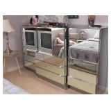 Mirrored Chests & Entertainment Cabinet (Set of 3)