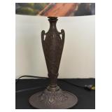 Antique Table Lamp with Reverse Painted Shade