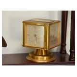 Seth Thomas Brass Rotating Clock / Thermometer / Barometer / Hygrometer