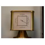Seth Thomas Brass Rotating Clock / Thermometer / Barometer / Hygrometer