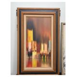 Mid Century Original Framed Painting, Signed by Artist