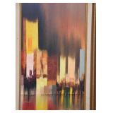 Mid Century Original Framed Painting, Signed by Artist