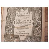 Antique English - French Dictionary (Anno 1632)
