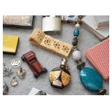 Pendants, Vintage Toy Car, Small Bottle, Costume Jewelry