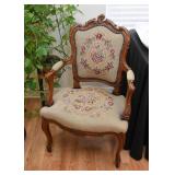 Antique Needlepoint Armchair