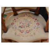 Antique Needlepoint Armchair