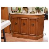 Vintage Sideboard / Credenza with Stone Top