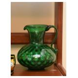 Green Glass Pitcher