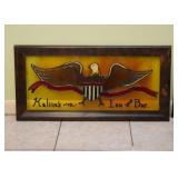 Glass Inn & Bar Sign with Eagle