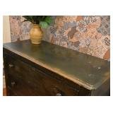 Black Crackle Finish Chest of Drawers