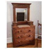 Antique Victorian Chest with Mirror