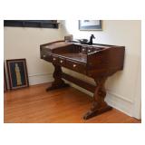 Vintage Wood Writing Desk
