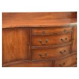 Antique Vintage Bow Front Buffet / Sideboard