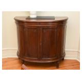 Antique Vintage Demilune Bar Cabinet