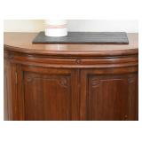 Antique Vintage Demilune Bar Cabinet
