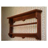 Antique Vintage Wall Mount Plate Rack