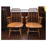 Set of 4 Vintage Spindle Back Dining Chairs