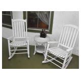 White Painted Rocking Chairs