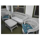 White Wicker Porch / Patio Furniture