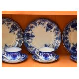 Flow Blue Dinnerware & Teacups
