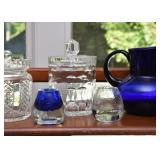Crystal Biscuit Jar, Votive Candle Holders