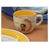 Vintage Hand Painted Plate & Mug