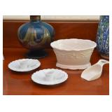 Pottery Candlestick Holder, Planter, Scoop