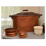 Vintage Copper Items, Vintage Pottery Planter