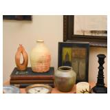 Studio Pottery Vases, Wooden Penguins Sculpture