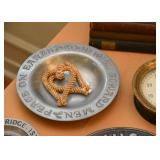 Vintage Metal "Peace on Earth" Bowl