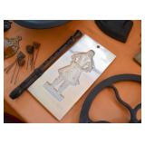 Vintage Metal Gingerbread Man Cookie Mold, Recorder