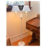 Vintage White Metal Floor Lamp