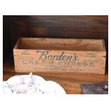 Vintage Wooden Borden Cream Cheese Box