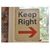 "Keep Right" Street Sign